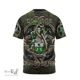 ScotsTee Shop Irish Donohue or O Donohue Coat of Arms Irish T Shirt Family Crest Irish Is My Root T Shirt