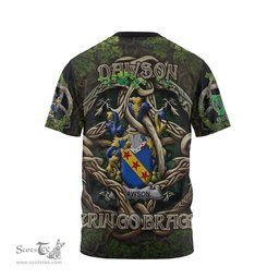 ScotsTee Shop Irish Dawson Coat of Arms Irish T Shirt Family Crest Irish Is My Root T Shirt