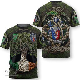 ScotsTee Shop Irish Legg or Legge Coat of Arms Irish T Shirt Family Crest Irish Is My Root T Shirt