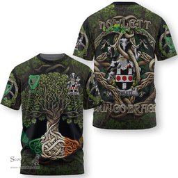 ScotsTee Shop Irish Howlett or Hewlett Coat of Arms Irish T Shirt Family Crest Irish Is My Root T Shirt