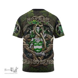 ScotsTee Shop Irish McCabe Coat of Arms Irish T Shirt Family Crest Irish Is My Root T Shirt