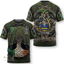 ScotsTee Shop Irish Holte or Holt Coat of Arms Irish T Shirt Family Crest Irish Is My Root T Shirt