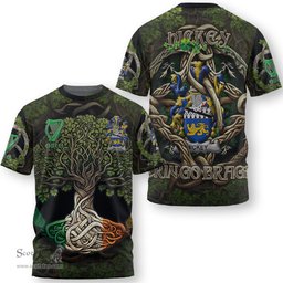 ScotsTee Shop Irish Hickey or O Hickey Coat of Arms Irish T Shirt Family Crest Irish Is My Root T Shirt