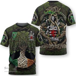 ScotsTee Shop Irish Maul or Maule Coat of Arms Irish T Shirt Family Crest Irish Is My Root T Shirt