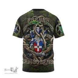 ScotsTee Shop Irish Keenan or O Kinahan Coat of Arms Irish T Shirt Family Crest Irish Is My Root T Shirt