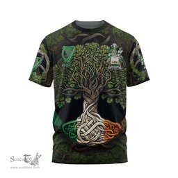 ScotsTee Shop Irish Lennon or O Lennon Coat of Arms Irish T Shirt Family Crest Irish Is My Root T Shirt