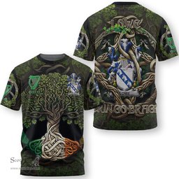 ScotsTee Shop Irish Lowe Coat of Arms Irish T Shirt Family Crest Irish Is My Root T Shirt