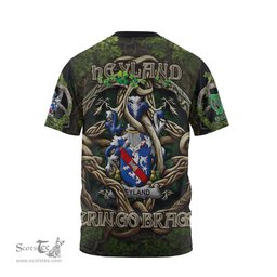 ScotsTee Shop Irish Heyland Coat of Arms Irish T Shirt Family Crest Irish Is My Root T Shirt