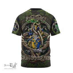 ScotsTee Shop Irish Kenney or O Kenny Coat of Arms Irish T Shirt Family Crest Irish Is My Root T Shirt