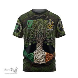 ScotsTee Shop Irish Hickson Coat of Arms Irish T Shirt Family Crest Irish Is My Root T Shirt