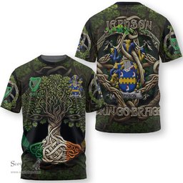 ScotsTee Shop Irish Jephson Coat of Arms Irish T Shirt Family Crest Irish Is My Root T Shirt