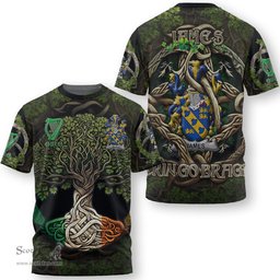 ScotsTee Shop Irish James Coat of Arms Irish T Shirt Family Crest Irish Is My Root T Shirt