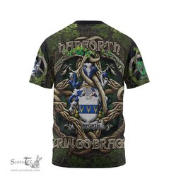 ScotsTee Shop Irish Harforth Coat of Arms Irish T Shirt Family Crest Irish Is My Root T Shirt