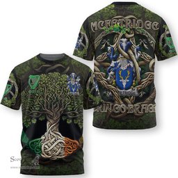 ScotsTee Shop Irish McFetridge Coat of Arms Irish T Shirt Family Crest Irish Is My Root T Shirt
