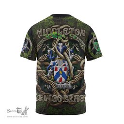 ScotsTee Shop Irish Middleton Coat of Arms Irish T Shirt Family Crest Irish Is My Root T Shirt