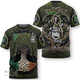 ScotsTee Shop Irish Metcalf or Metcalfe Coat of Arms Irish T Shirt Family Crest Irish Is My Root T Shirt