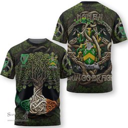 ScotsTee Shop Irish Homan or Howman Coat of Arms Irish T Shirt Family Crest Irish Is My Root T Shirt