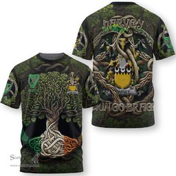 ScotsTee Shop Irish Harvey or Hervey Coat of Arms Irish T Shirt Family Crest Irish Is My Root T Shirt