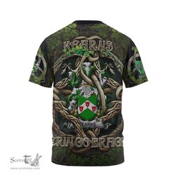 ScotsTee Shop Irish Kearns or O Kearon Coat of Arms Irish T Shirt Family Crest Irish Is My Root T Shirt