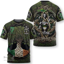 ScotsTee Shop Irish Lowry or Lavery Coat of Arms Irish T Shirt Family Crest Irish Is My Root T Shirt