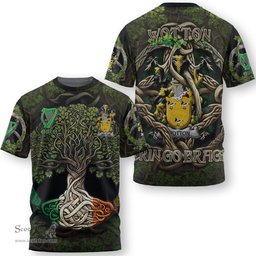 ScotsTee Shop Irish Wotton Coat of Arms Irish T Shirt Family Crest Irish Is My Root T Shirt