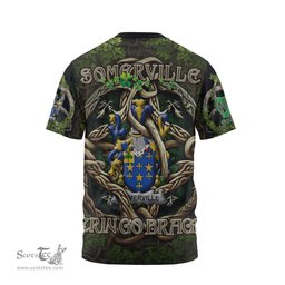 ScotsTee Shop Irish Somerville Coat of Arms Irish T Shirt Family Crest Irish Is My Root T Shirt