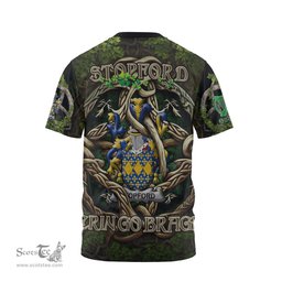 ScotsTee Shop Irish Stopford Coat of Arms Irish T Shirt Family Crest Irish Is My Root T Shirt