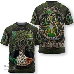 ScotsTee Shop Irish Reilly or O Reilly Coat of Arms Irish T Shirt Family Crest Irish Is My Root T Shirt