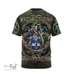 ScotsTee Shop Irish Richardson Coat of Arms Irish T Shirt Family Crest Irish Is My Root T Shirt