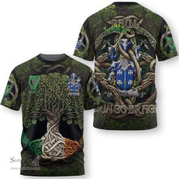 ScotsTee Shop Irish Paul Coat of Arms Irish T Shirt Family Crest Irish Is My Root T Shirt