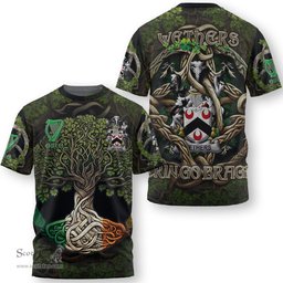 ScotsTee Shop Irish Wethers Coat of Arms Irish T Shirt Family Crest Irish Is My Root T Shirt