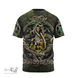 ScotsTee Shop Irish Rock Coat of Arms Irish T Shirt Family Crest Irish Is My Root T Shirt