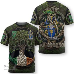 ScotsTee Shop Irish Orme Coat of Arms Irish T Shirt Family Crest Irish Is My Root T Shirt
