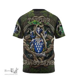 ScotsTee Shop Irish Topping Coat of Arms Irish T Shirt Family Crest Irish Is My Root T Shirt