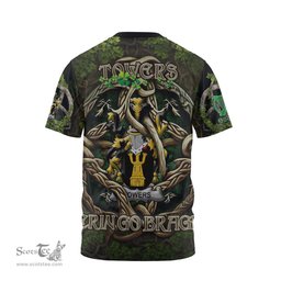 ScotsTee Shop Irish Towers Coat of Arms Irish T Shirt Family Crest Irish Is My Root T Shirt