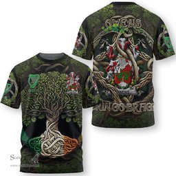 ScotsTee Shop Irish Owens Coat of Arms Irish T Shirt Family Crest Irish Is My Root T Shirt