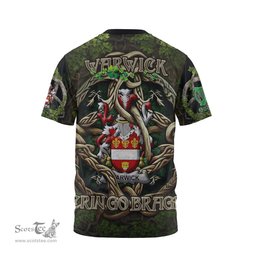 ScotsTee Shop Irish Warwick Coat of Arms Irish T Shirt Family Crest Irish Is My Root T Shirt