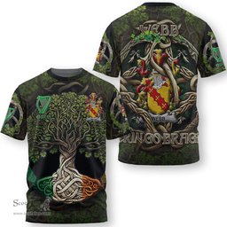 ScotsTee Shop Irish Webb Coat of Arms Irish T Shirt Family Crest Irish Is My Root T Shirt