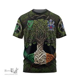 ScotsTee Shop Irish Pendleton Coat of Arms Irish T Shirt Family Crest Irish Is My Root T Shirt