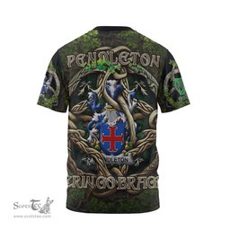 ScotsTee Shop Irish Pendleton Coat of Arms Irish T Shirt Family Crest Irish Is My Root T Shirt