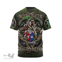 ScotsTee Shop Irish Wybrants Coat of Arms Irish T Shirt Family Crest Irish Is My Root T Shirt