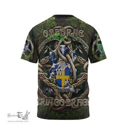 ScotsTee Shop Irish Osborne Coat of Arms Irish T Shirt Family Crest Irish Is My Root T Shirt