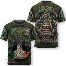 ScotsTee Shop Irish Torway Coat of Arms Irish T Shirt Family Crest Irish Is My Root T Shirt