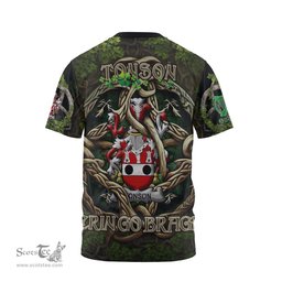 ScotsTee Shop Irish Tonson Coat of Arms Irish T Shirt Family Crest Irish Is My Root T Shirt
