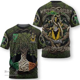 ScotsTee Shop Irish Waterhouse Coat of Arms Irish T Shirt Family Crest Irish Is My Root T Shirt