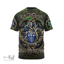 ScotsTee Shop Irish Ralphson Coat of Arms Irish T Shirt Family Crest Irish Is My Root T Shirt