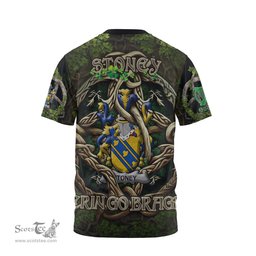 ScotsTee Shop Irish Stoney Coat of Arms Irish T Shirt Family Crest Irish Is My Root T Shirt