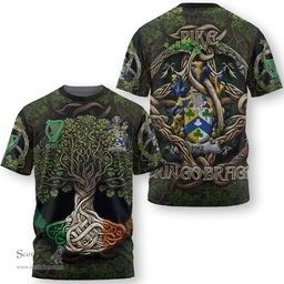 ScotsTee Shop Irish Pike Coat of Arms Irish T Shirt Family Crest Irish Is My Root T Shirt