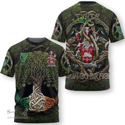 ScotsTee Shop Irish Tynte Coat of Arms Irish T Shirt Family Crest Irish Is My Root T Shirt