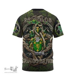 ScotsTee Shop Irish Reynolds or McRannell Coat of Arms Irish T Shirt Family Crest Irish Is My Root T Shirt